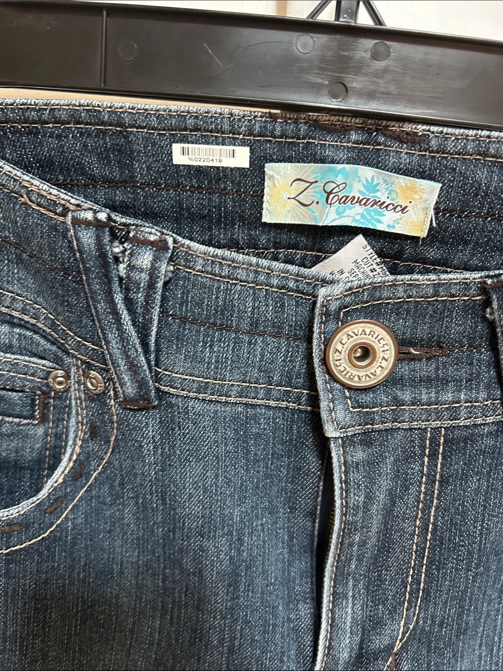 Z. Cavaricci Women's Dark Indigo High-Rise Jeans